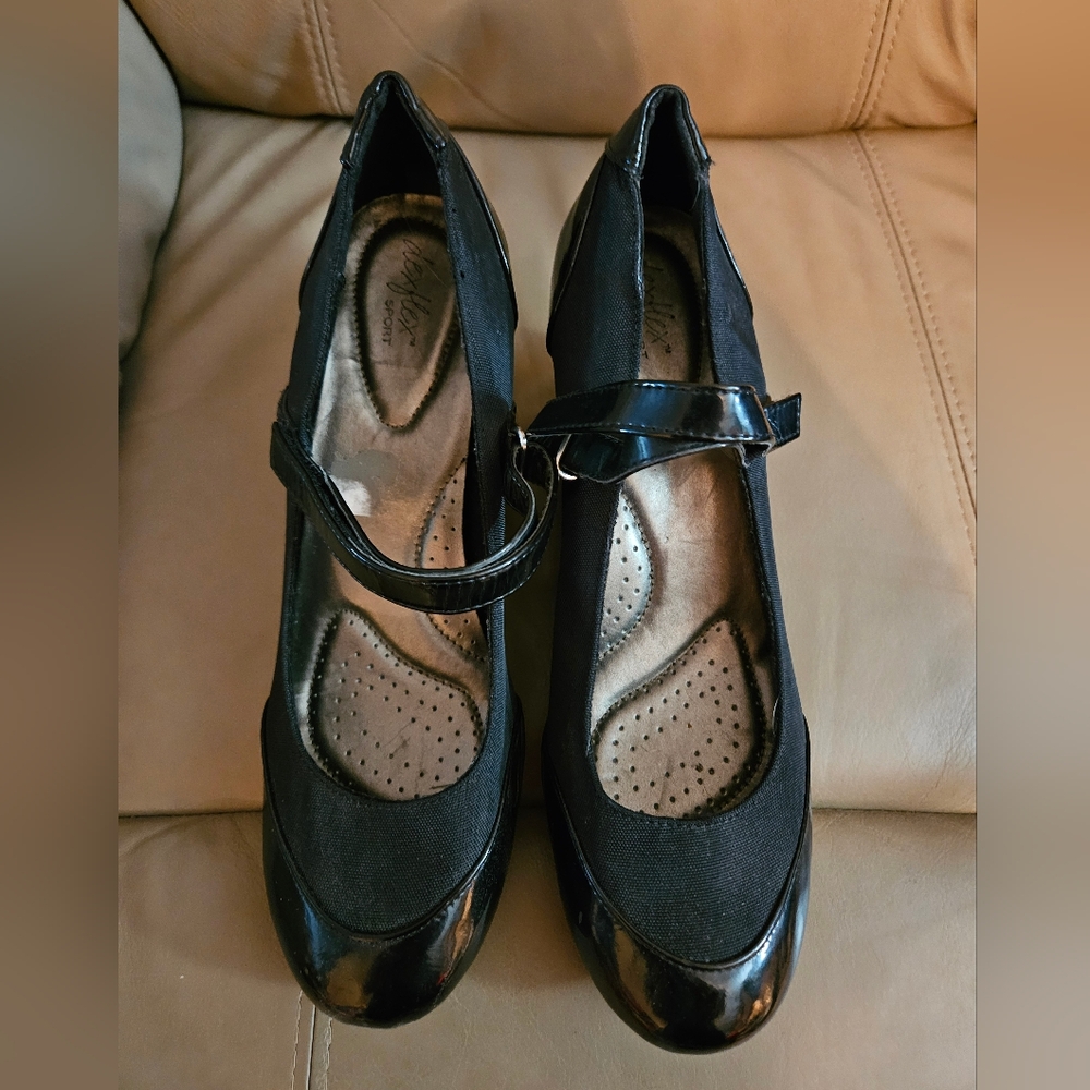 New Dexflex Sport Womens Black Wedge Shoe Sz 12